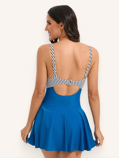 Modest V-Neck One-Piece